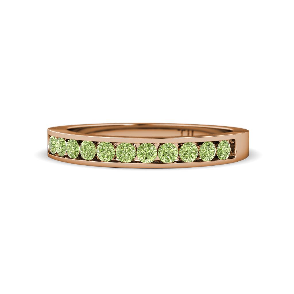 Kathiryn 2.00 mm Peridot 11 Stone Wedding Band 