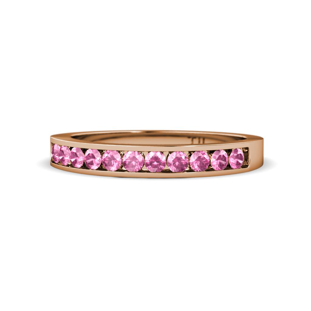 Kathiryn 2.00 mm Pink Sapphire 11 Stone Wedding Band 