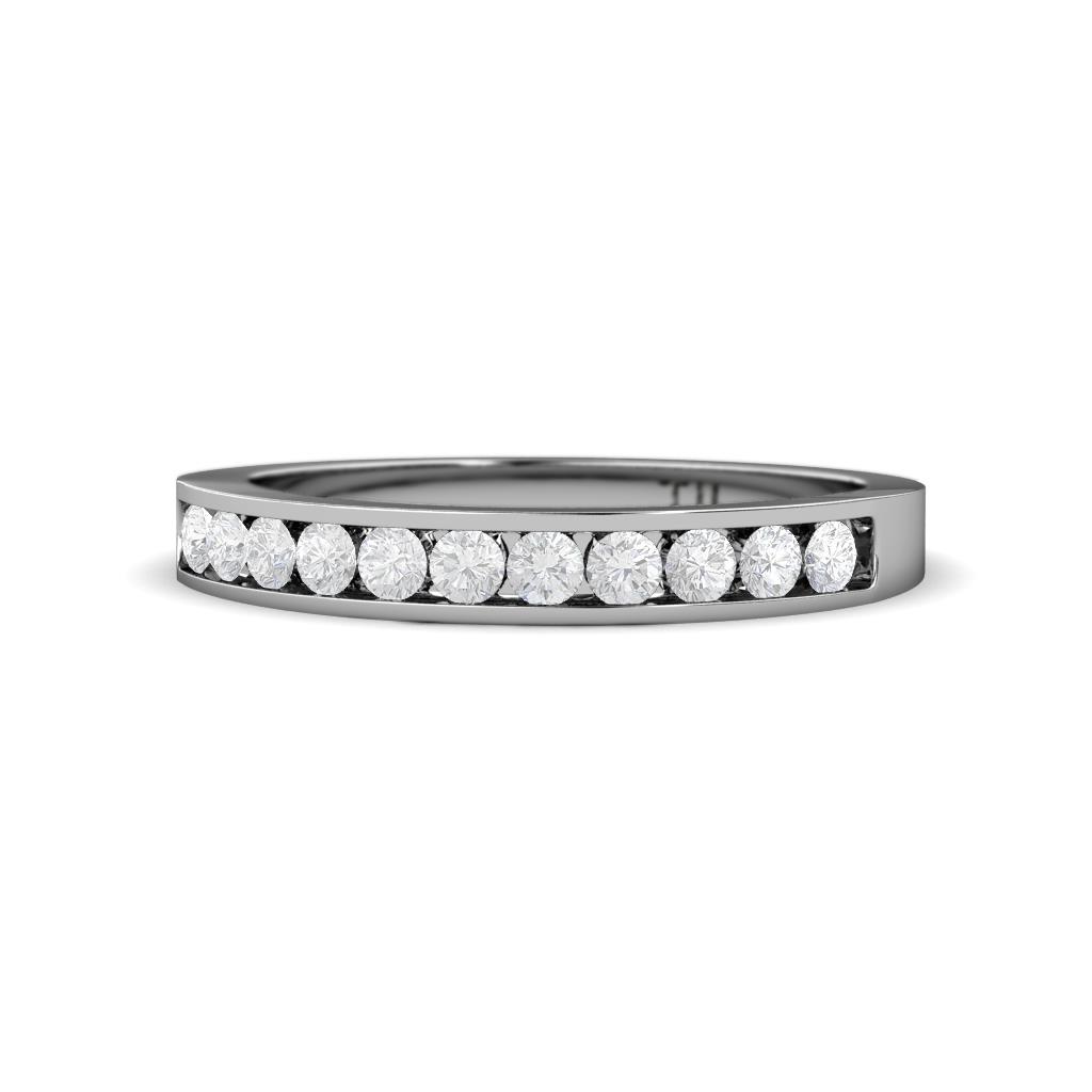 Kathiryn 2.00 mm White Sapphire 11 Stone Wedding Band 