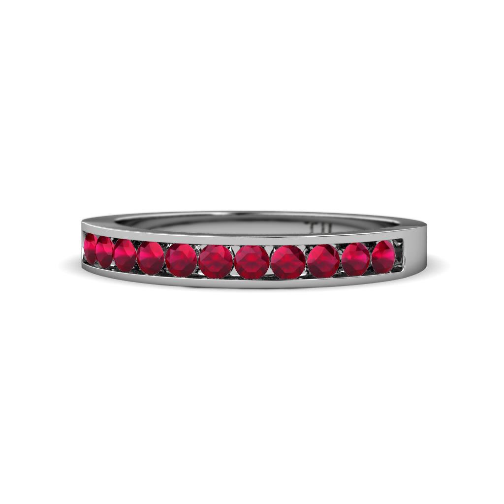 Kathiryn 2.30 mm Ruby 11 Stone Wedding Band 