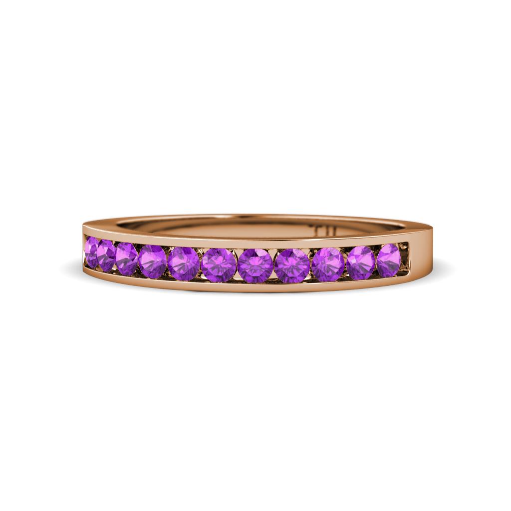 Kathiryn 2.30 mm Amethyst 11 Stone Wedding Band 