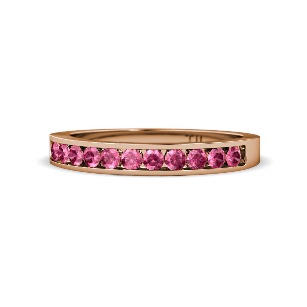 Kathiryn 2.30 mm Pink Tourmaline 11 Stone Wedding Band 