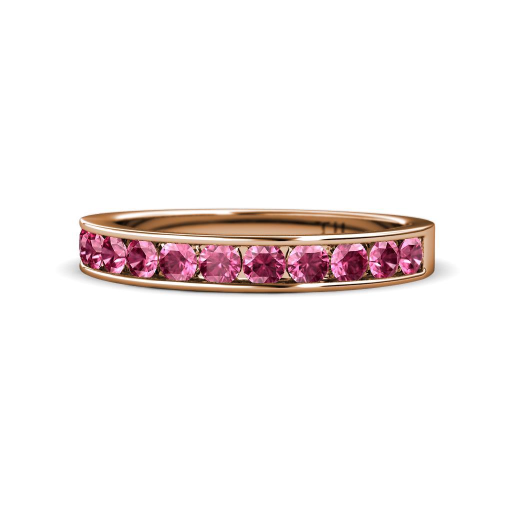 Kathiryn 2.70 mm Pink Tourmaline 11 Stone Wedding Band 