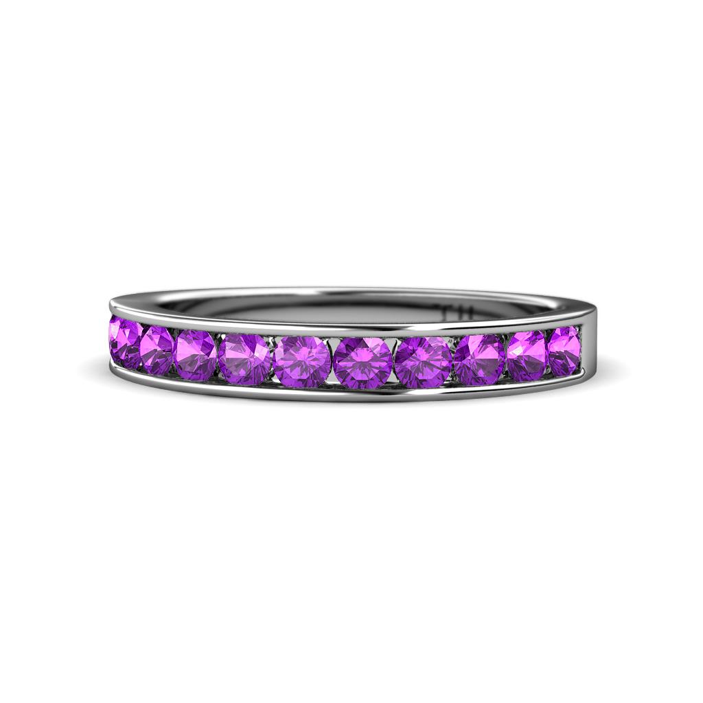 Kathiryn 2.70 mm Amethyst 11 Stone Wedding Band 