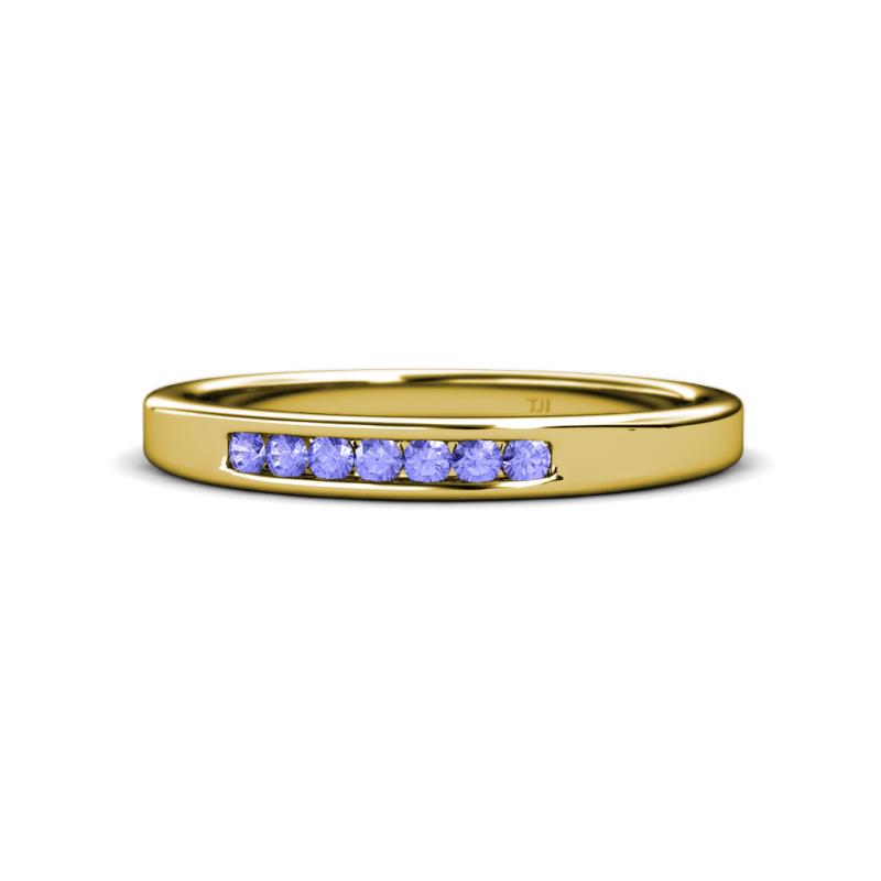 Kathiryn 2.00 mm Tanzanite 7 Stone Wedding Band 