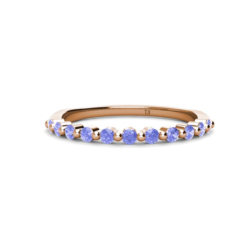Venice 2.00 mm Round Tanzanite 11 Stone Wedding Band 