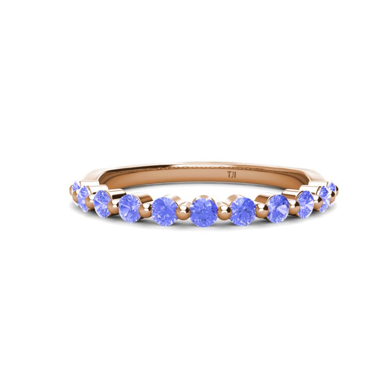 Venice 2.50 mm Round Tanzanite 11 Stone Wedding Band 
