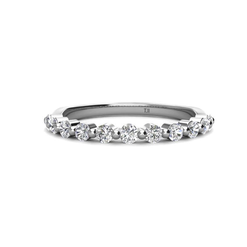 Venice 2.50 mm Round Diamond 11 Stone Wedding Band 