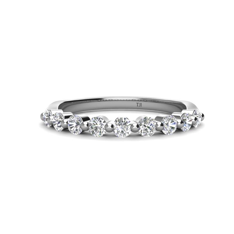 Venice 2.70 mm Round Diamond 9 Stone Wedding Band 