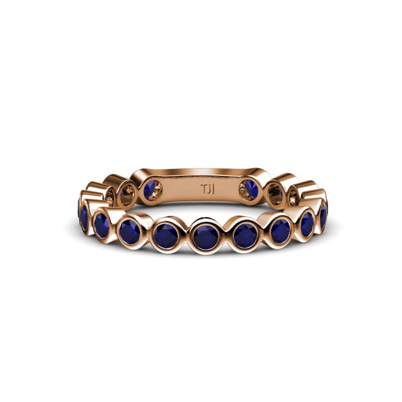 Ashlyn 2.30 mm Blue Sapphire 3/4 Eternity Band 
