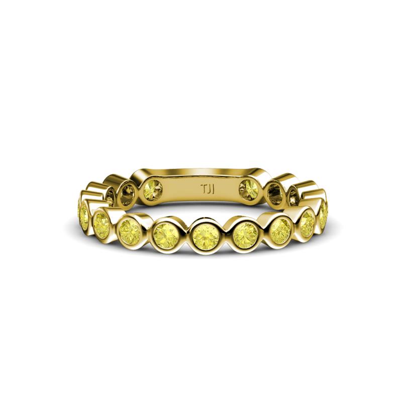 Ashlyn 2.30 mm Yellow Sapphire 3/4 Eternity Band 
