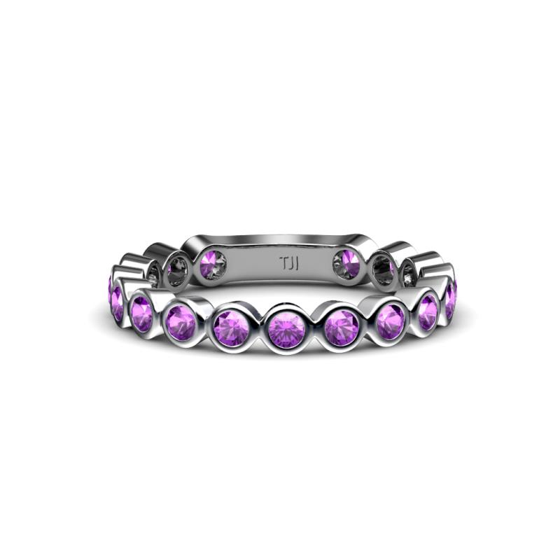 Ashlyn 2.30 mm Amethyst 3/4 Eternity Band 