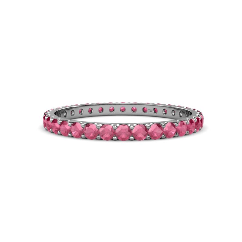 Audrey 2.40 mm Rhodolite Garnet U Prong Eternity Band 