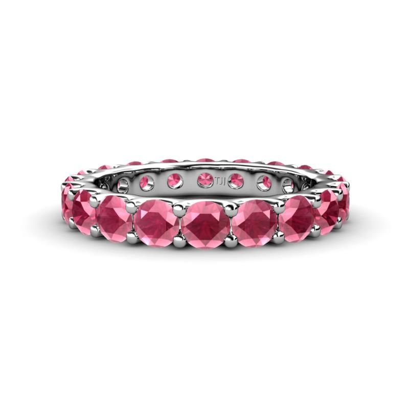 Audrey 3.80 mm Rhodolite Garnet U Prong Eternity Band 