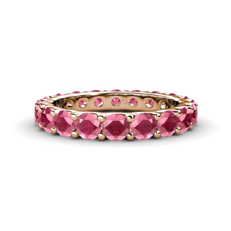 Audrey 3.80 mm Rhodolite Garnet U Prong Eternity Band 