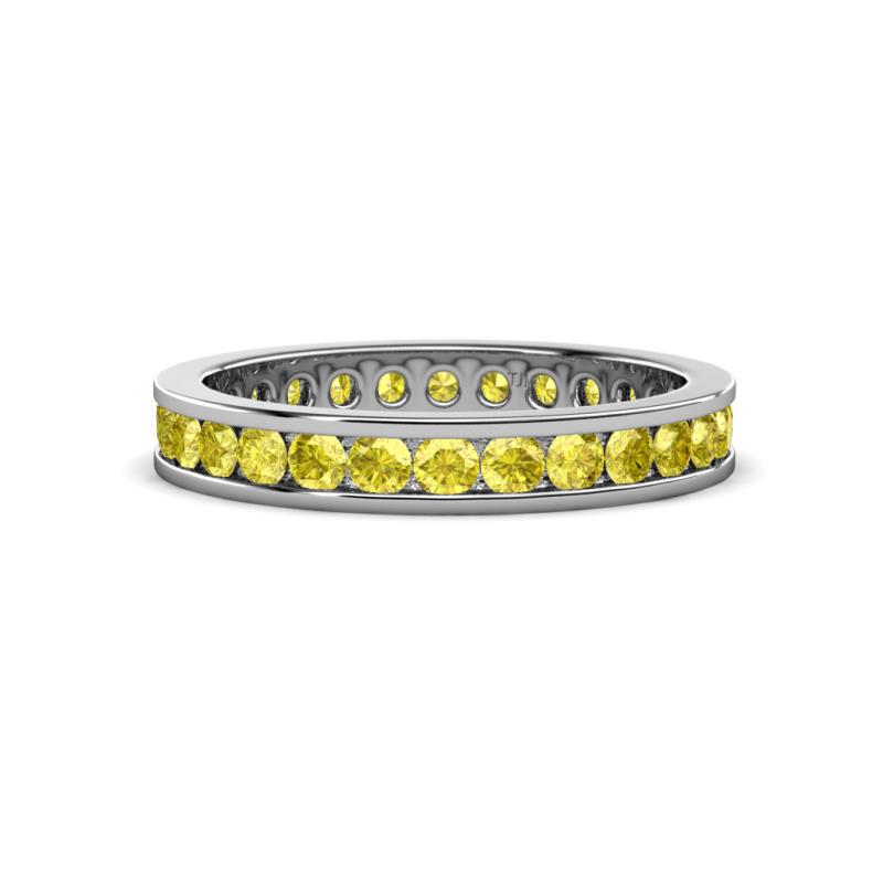 Celina 2.40 mm Round Yellow Sapphire Eternity Band 