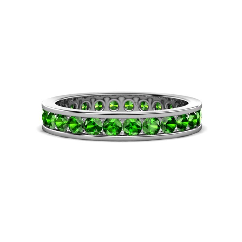 Celina 2.70 mm Round Green Garnet Eternity Band 
