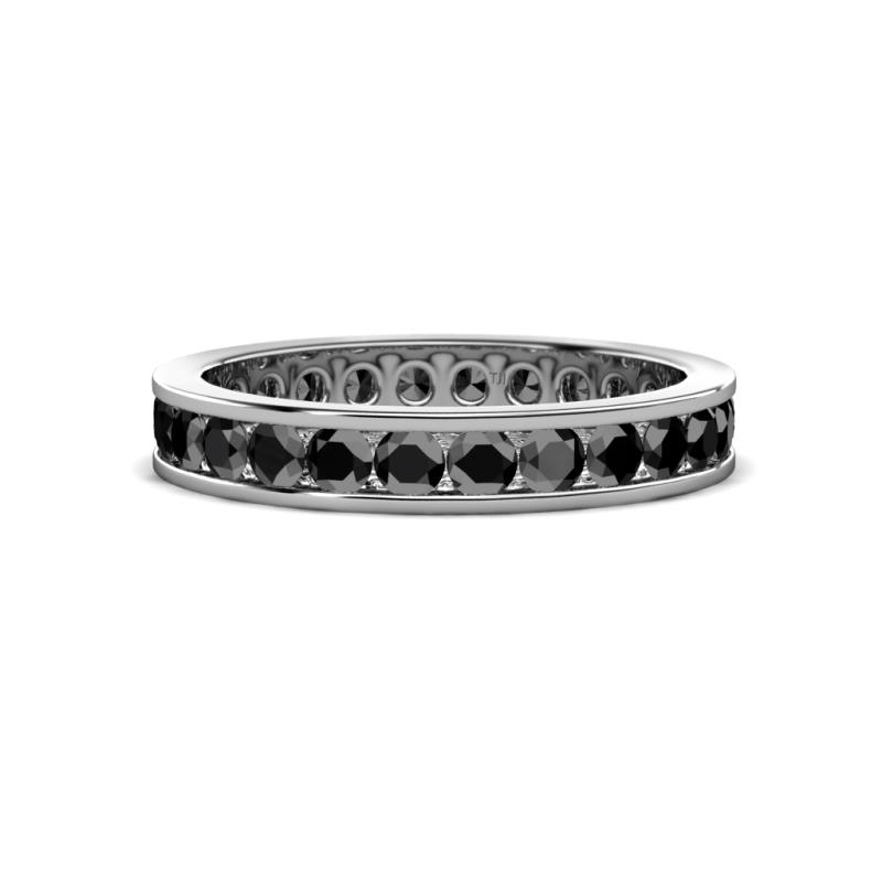 Celina 2.70 mm Round Black Diamond Eternity Band 