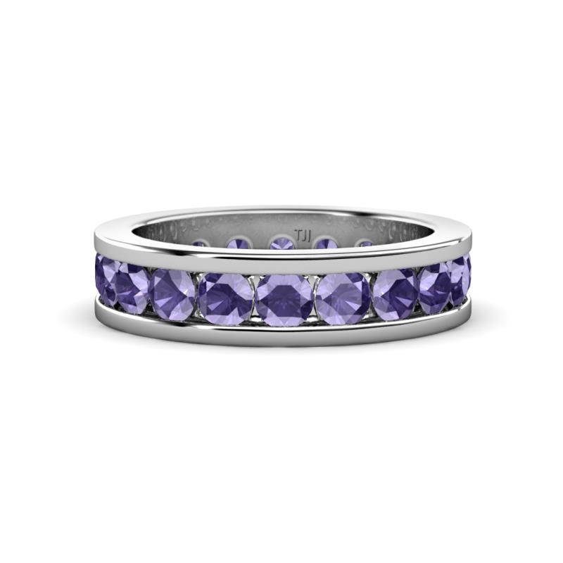 Celina 3.40 mm Round Iolite Eternity Band 