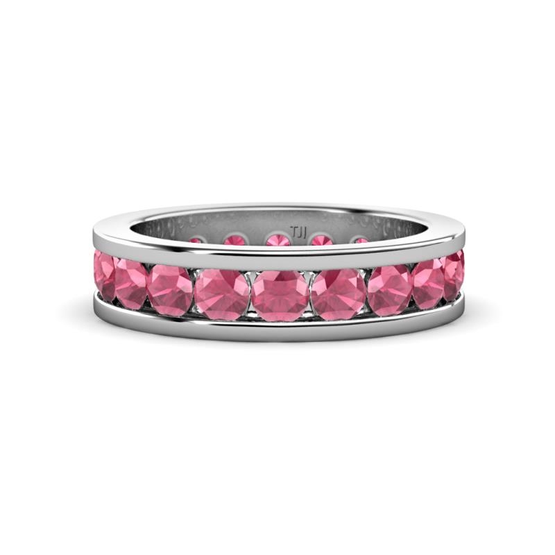Celina 3.40 mm Round Rhodolite Garnet Eternity Band 