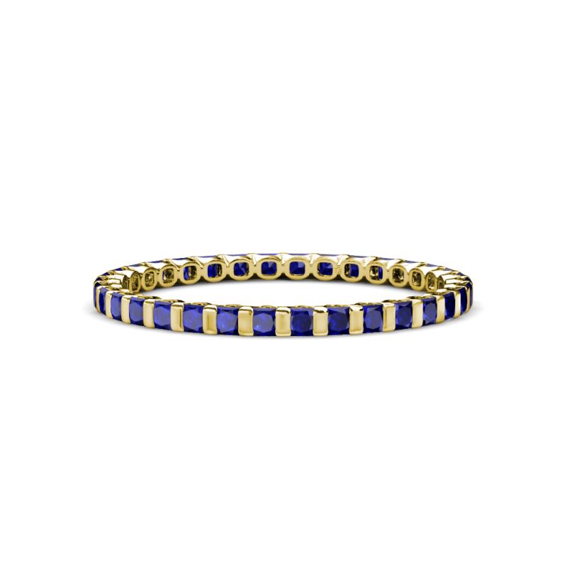 Clarissa 2.00 mm Princess Cut Blue Sapphire Eternity Band 