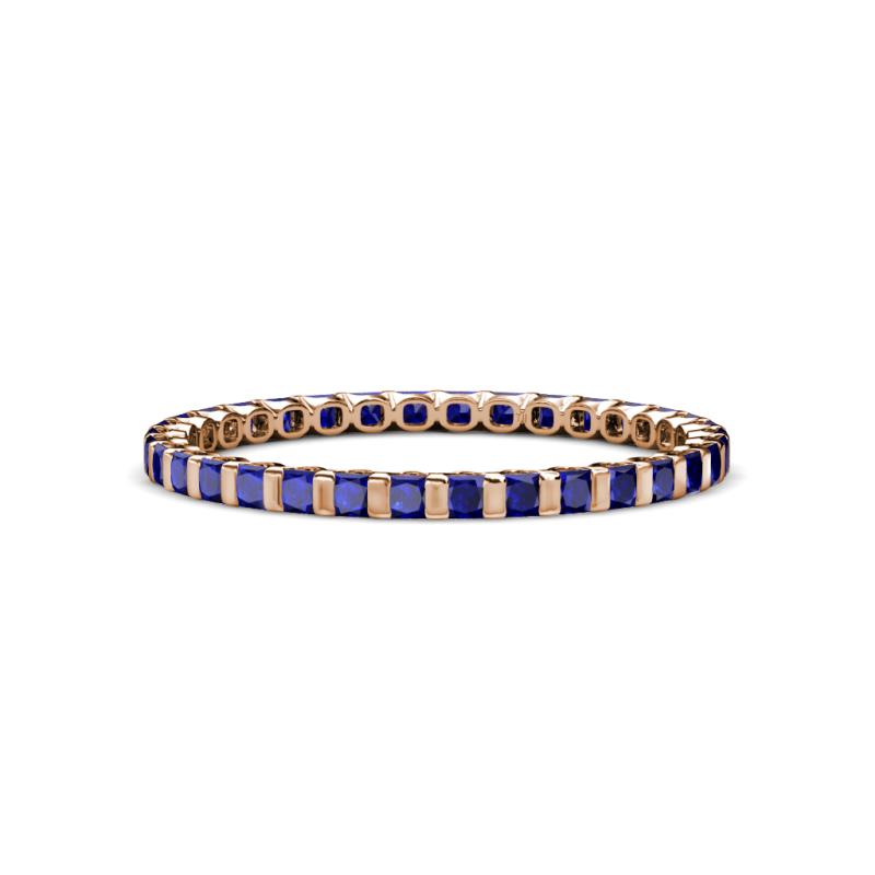 Clarissa 2.00 mm Princess Cut Blue Sapphire Eternity Band 