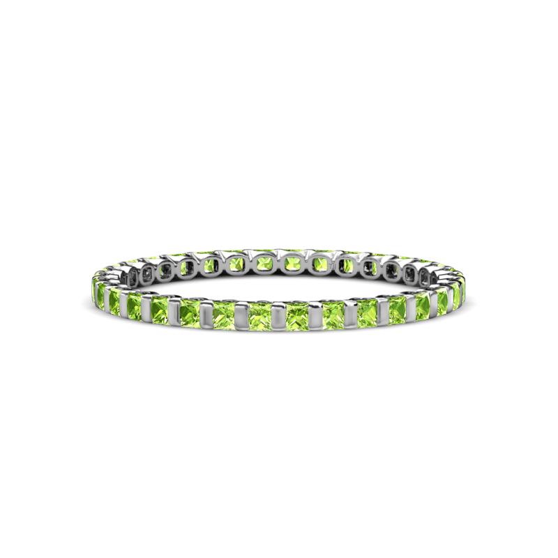 Clarissa 2.00 mm Princess Cut Peridot Eternity Band 