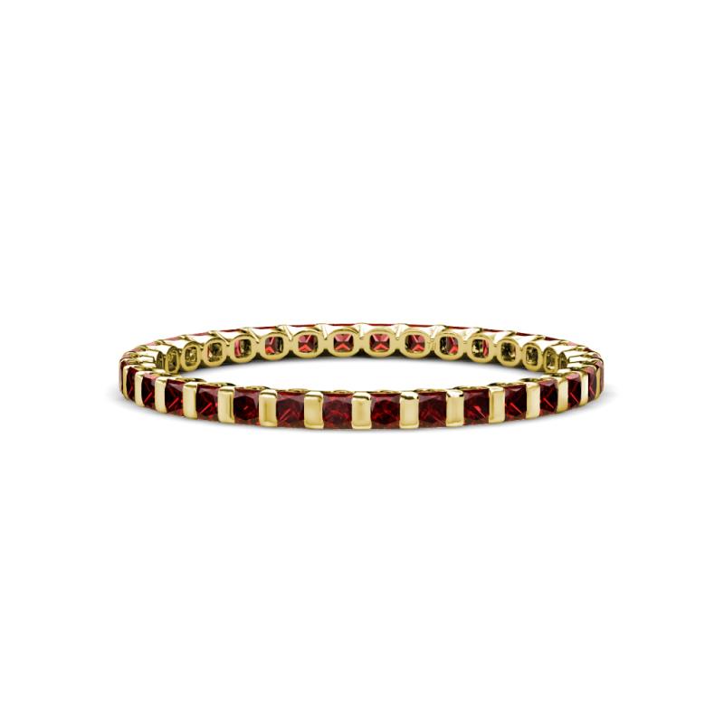 Clarissa 2.00 mm Princess Cut Red Garnet Eternity Band 