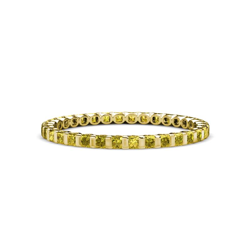Clarissa 2.00 mm Princess Cut Yellow Diamond Eternity Band 
