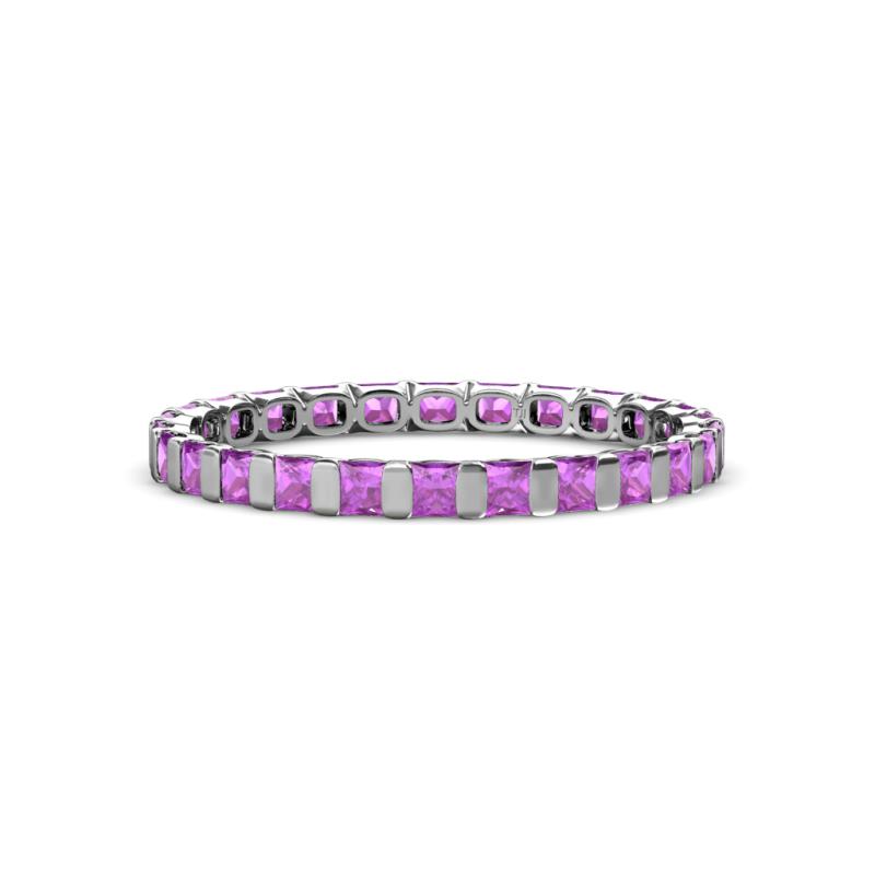 Clarissa 2.50 mm Princess Cut Amethyst Eternity Band 