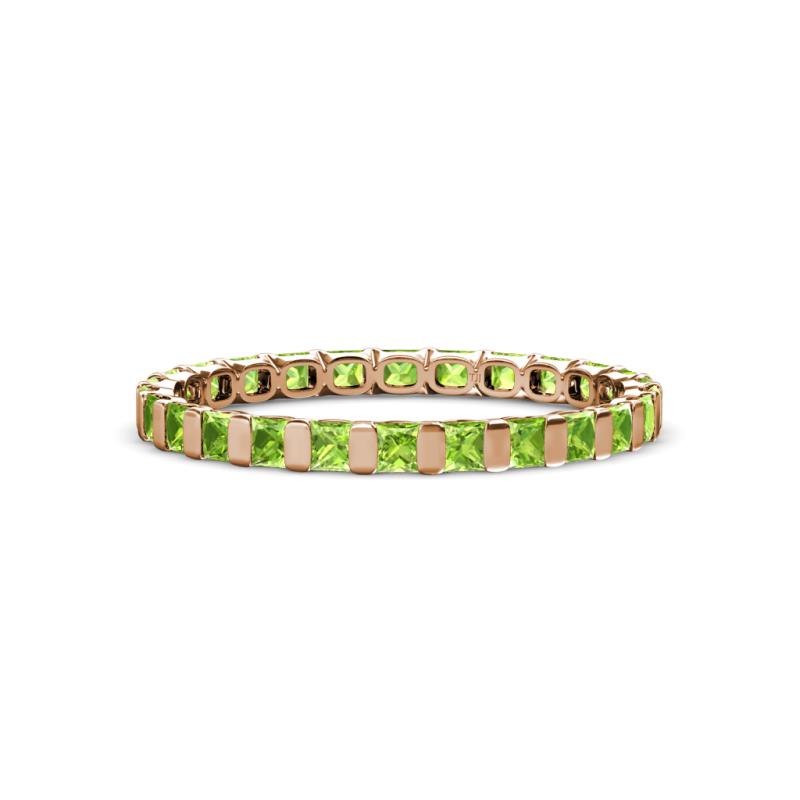 Clarissa 2.50 mm Princess Cut Peridot Eternity Band 