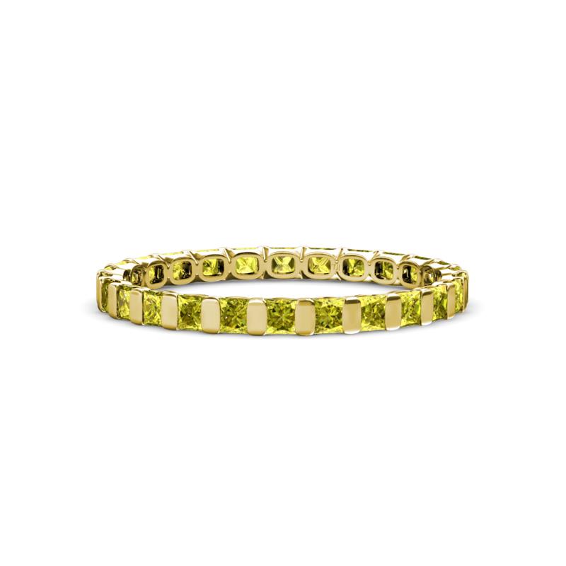 Clarissa 2.50 mm Princess Cut Yellow Diamond Eternity Band 