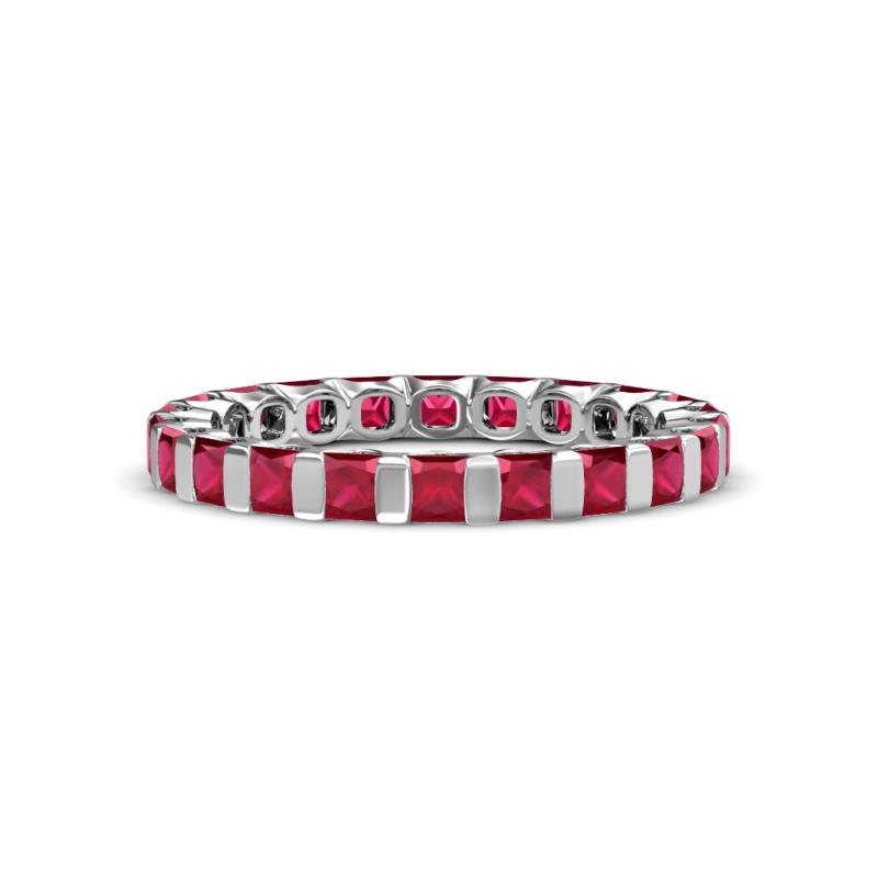 Clarissa 3.00 mm Princess Cut Ruby Eternity Band 