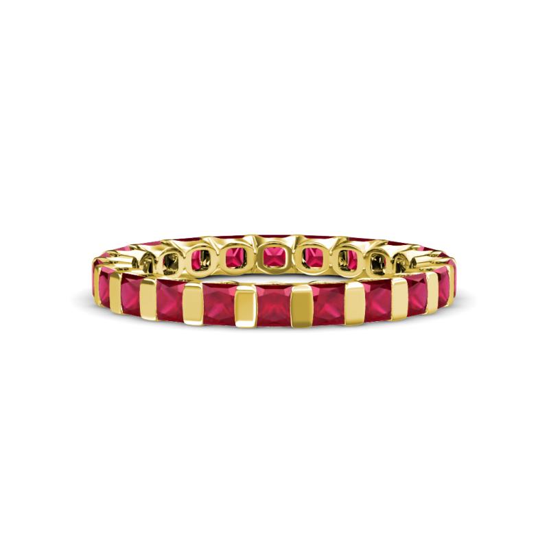 Clarissa 3.00 mm Princess Cut Ruby Eternity Band 