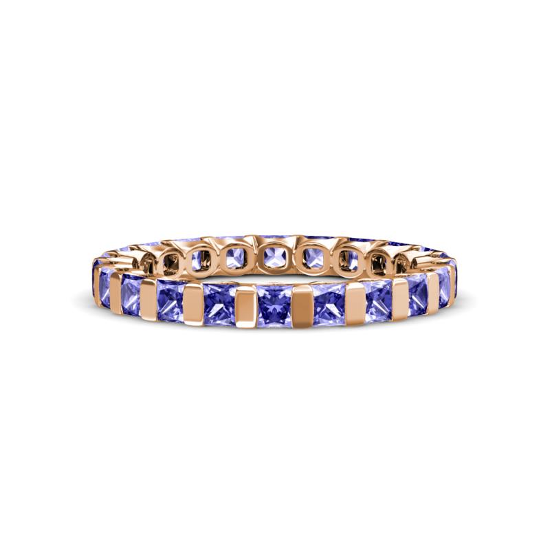 Clarissa 3.00 mm Princess Cut Tanzanite Eternity Band 