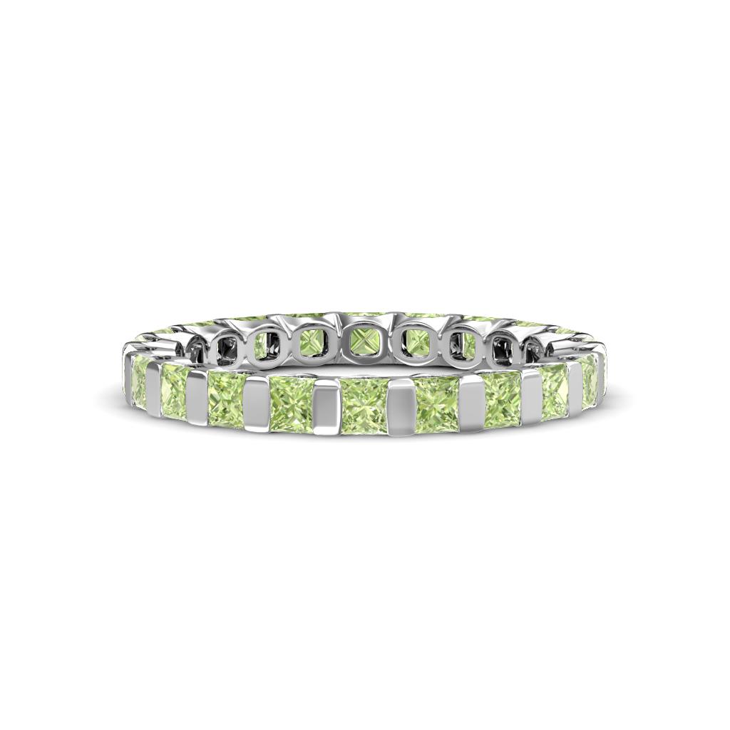 Clarissa 3.00 mm Princess Cut Peridot Eternity Band 