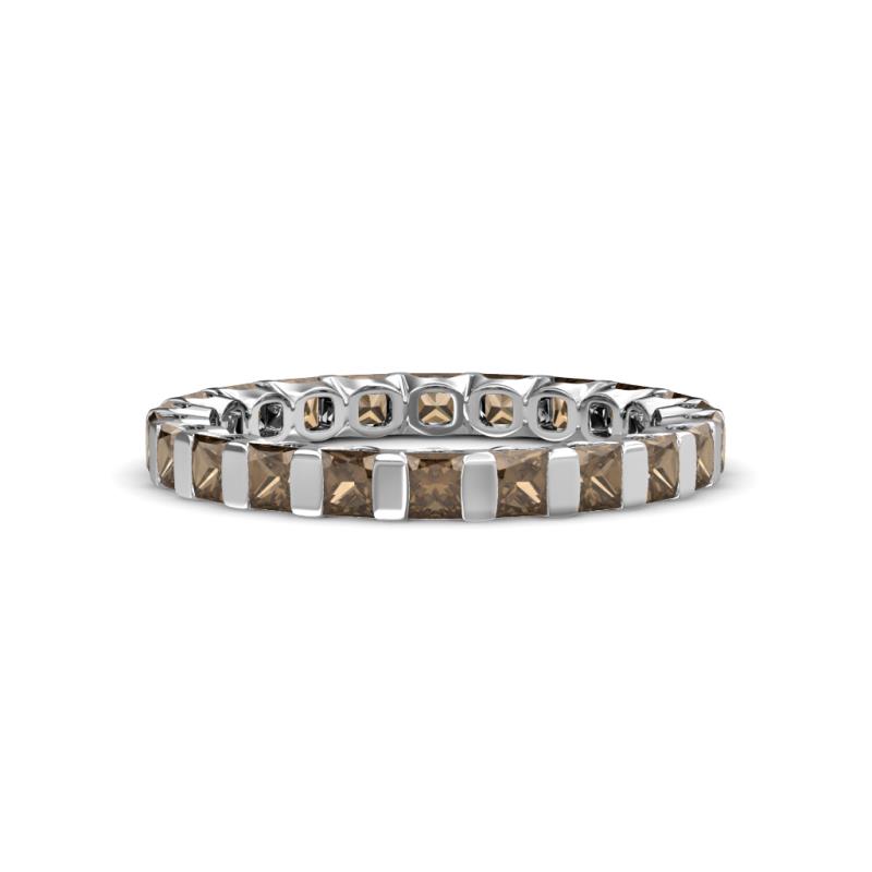 Clarissa 3.00 mm Princess Cut Smoky Quartz Eternity Band 