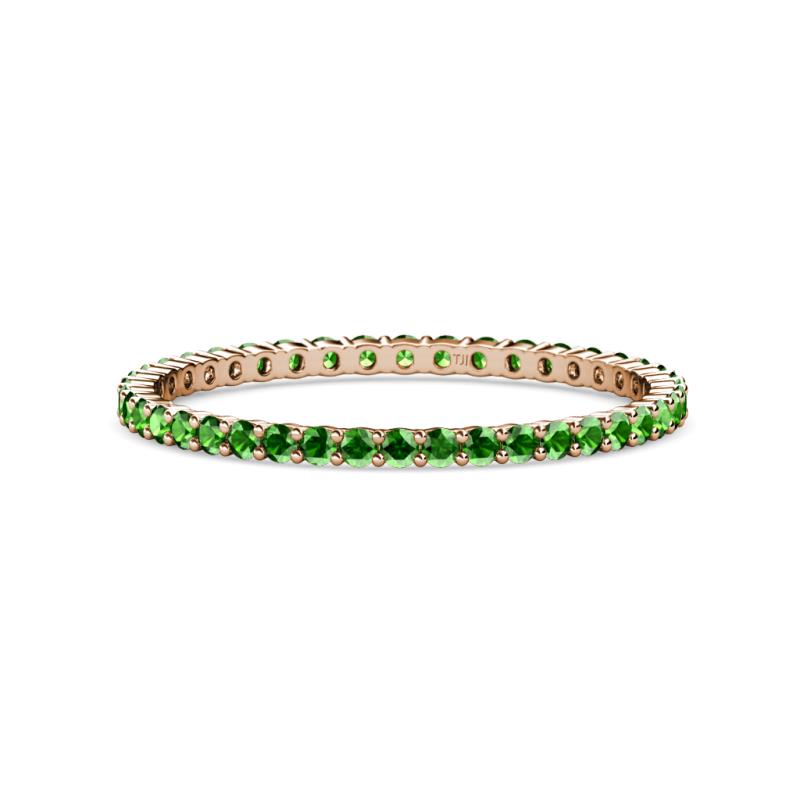 Joyce 1.50 mm Green Garnet Eternity Band 