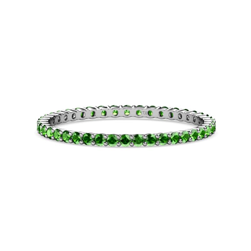 Joyce 1.50 mm Green Garnet Eternity Band 