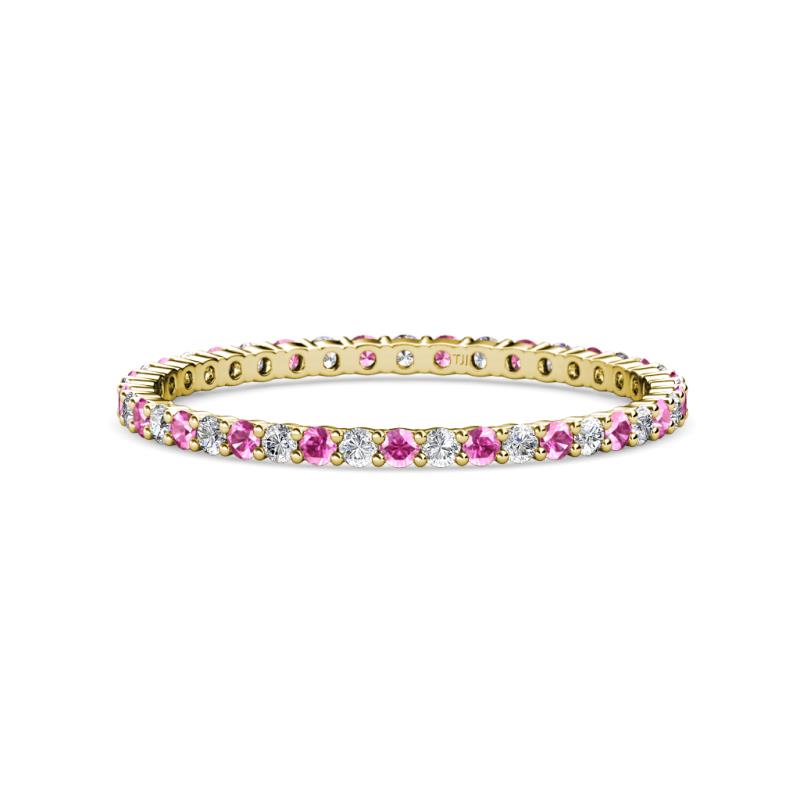 Joyce 1.50 mm Pink Sapphire and Diamond Eternity Band 