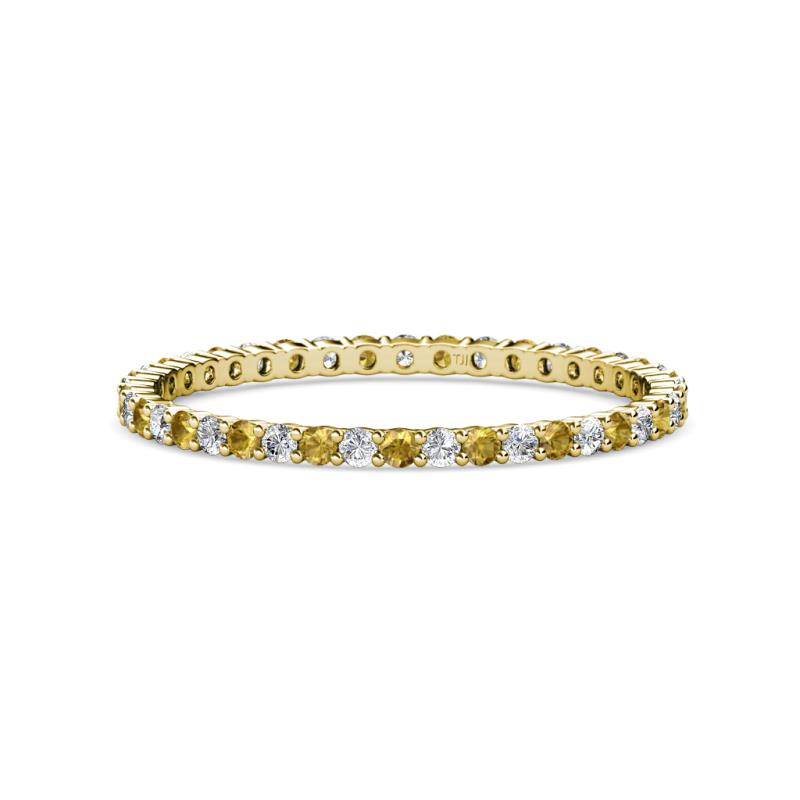 Joyce 1.50 mm Citrine and Diamond Eternity Band 