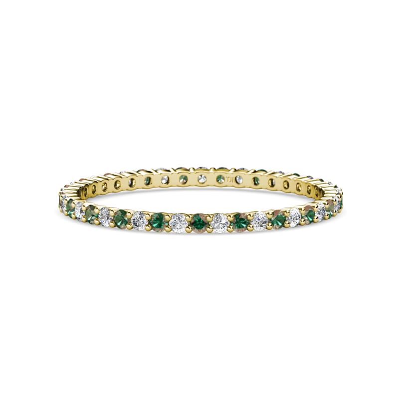 Joyce 1.50 mm Lab Grown Diamond and Lab Created Alexandrite Eternity Band 