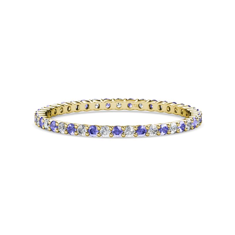 Joyce 1.50 mm Tanzanite and Lab Grown Diamond Eternity Band 