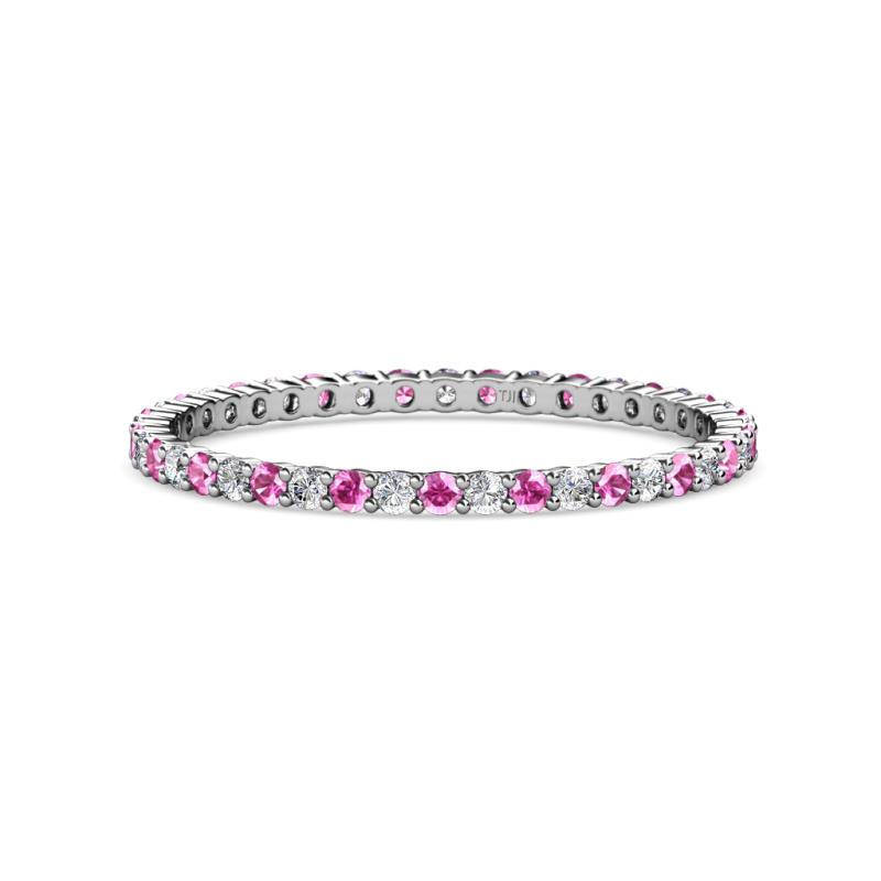 Joyce 1.50 mm Pink Sapphire and Diamond Eternity Band 