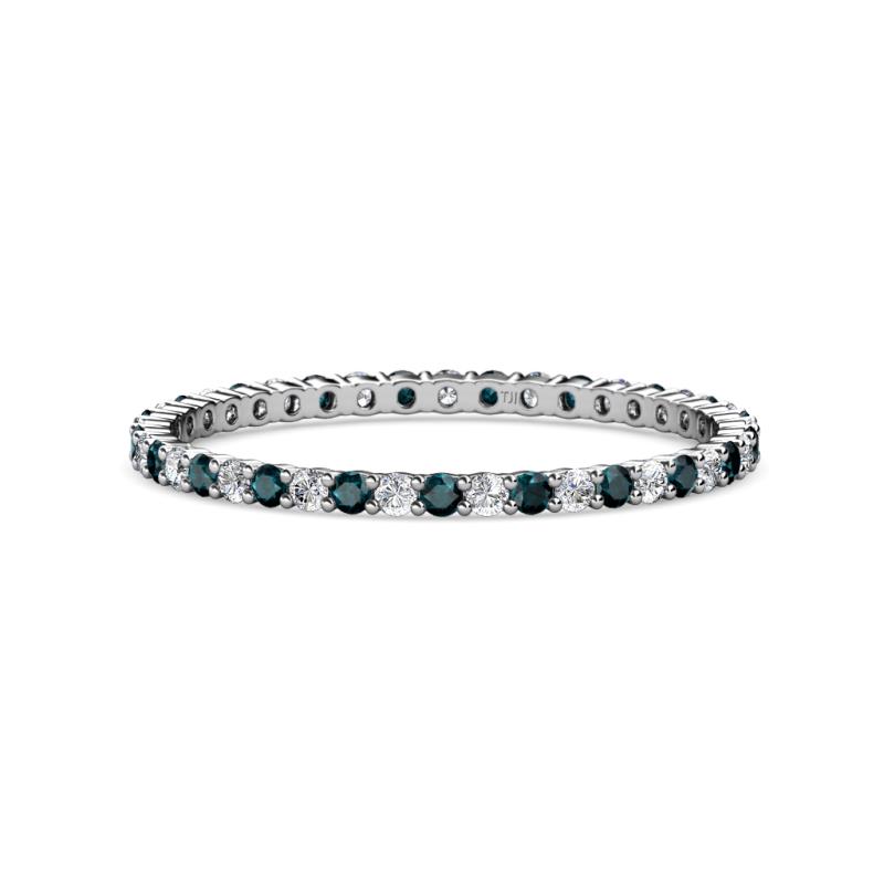 Joyce 1.50 mm London Blue Topaz and Diamond Eternity Band 