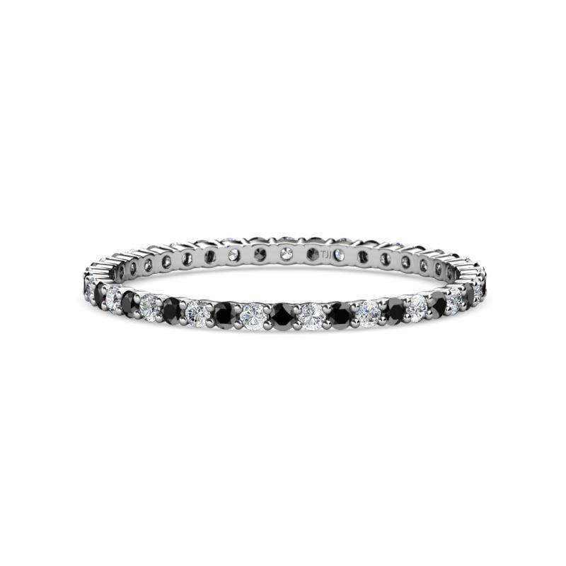 Joyce 1.50 mm Black and White Lab Grown Diamond Eternity Band 