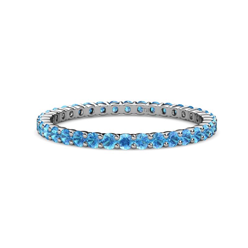 Joyce 2.00 mm Blue Topaz Eternity Band 
