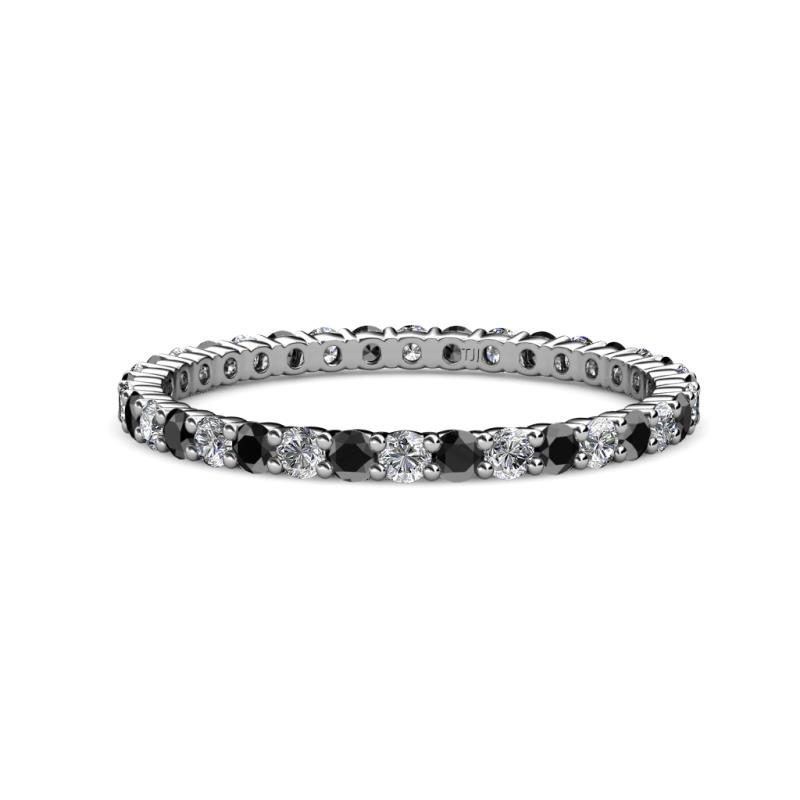 Joyce 2.00 mm Black and White Diamond Eternity Band 