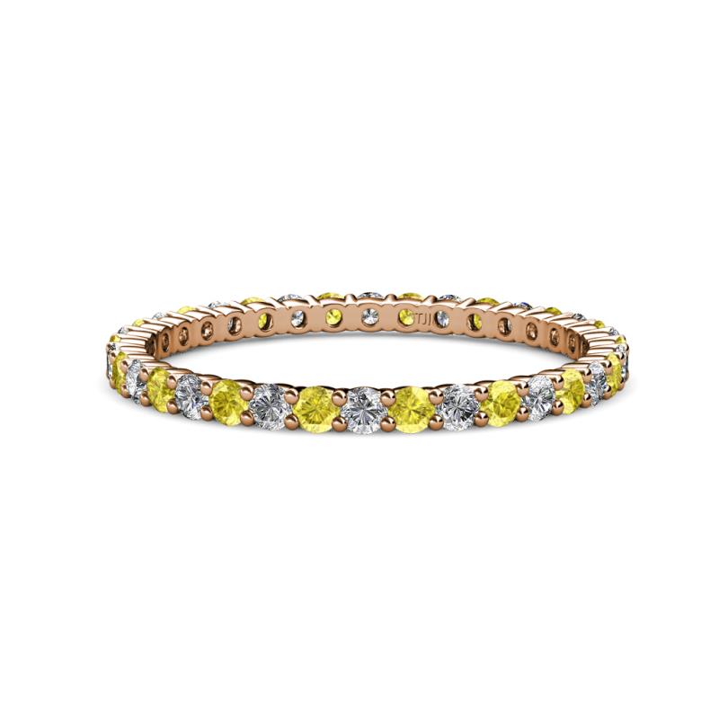 Joyce 2.00 mm Yellow Sapphire and Lab Grown Diamond Eternity Band 