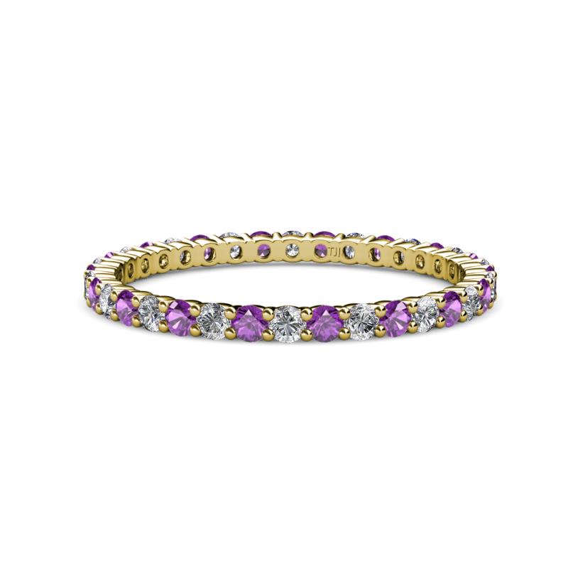 Joyce 2.00 mm Amethyst and Lab Grown Diamond Eternity Band 